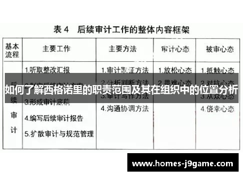 如何了解西格诺里的职责范围及其在组织中的位置分析